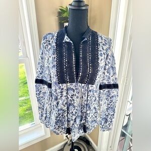 TORY BURCH | Floral Peasant Blouse